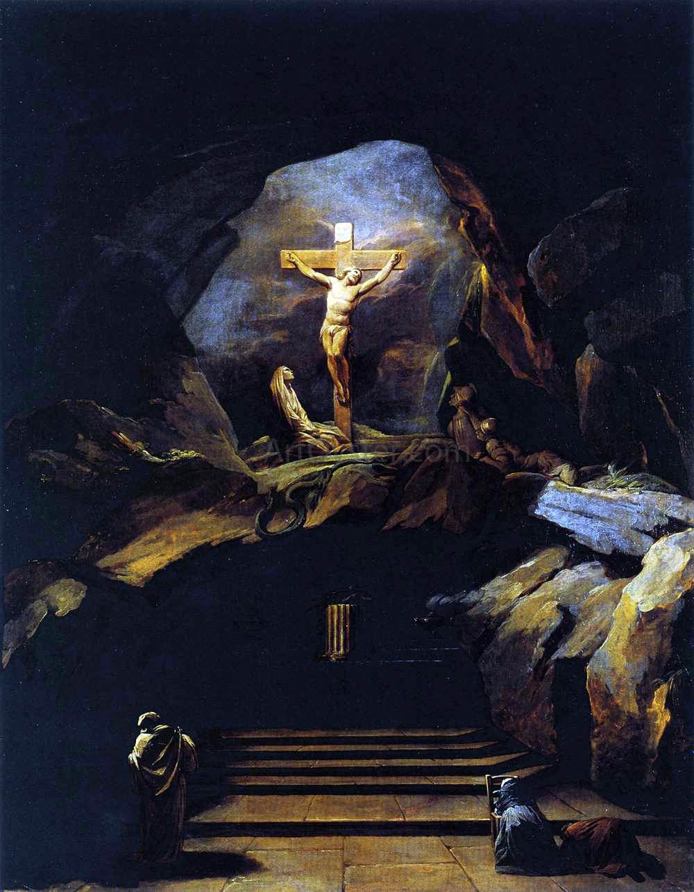 Nicolas-Bernard Lepicier The Calvary Chapel of the Church Saint-Roch - Canvas Print