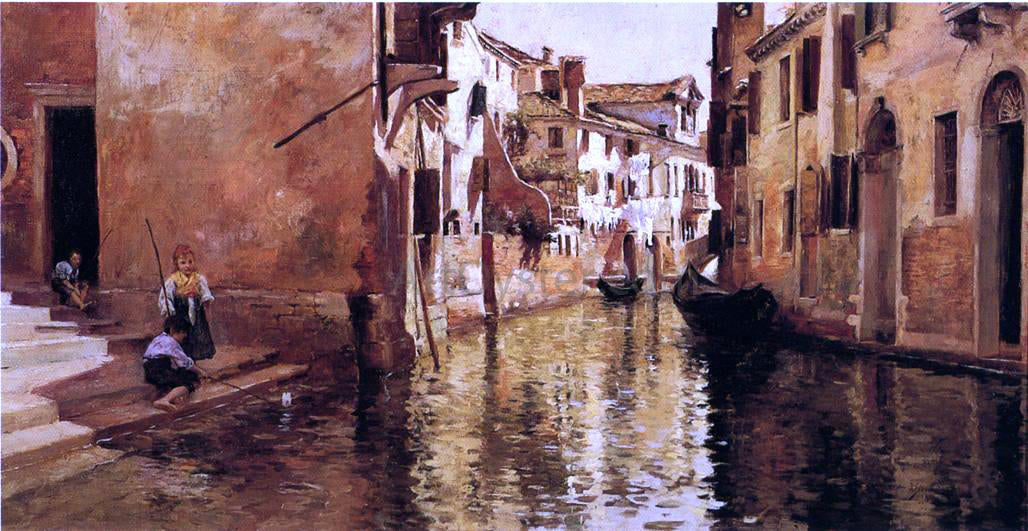 Julius LeBlanc Stewart The Canal - Canvas Print
