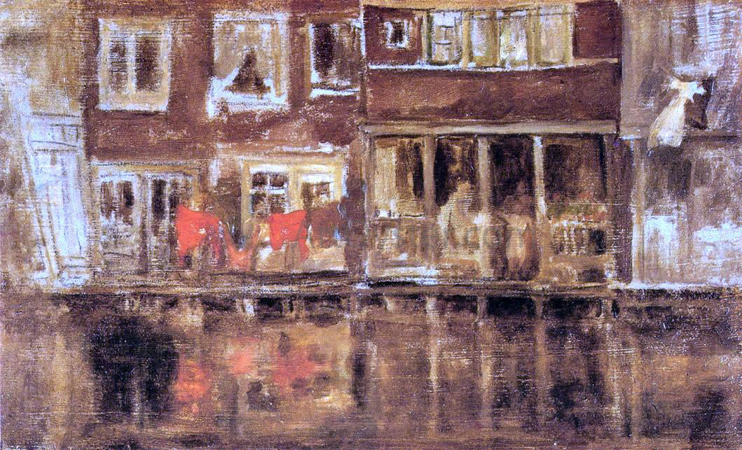 James McNeill Whistler The Canal, Amsterdam - Canvas Print
