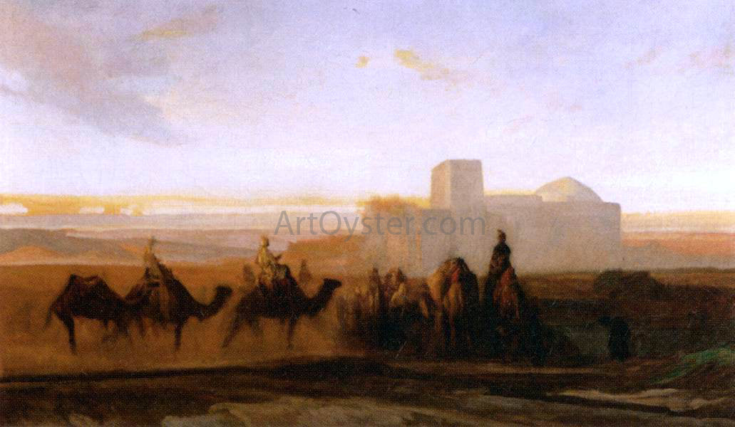 Alexandre Gabriel Decamps The Caravan - Canvas Print