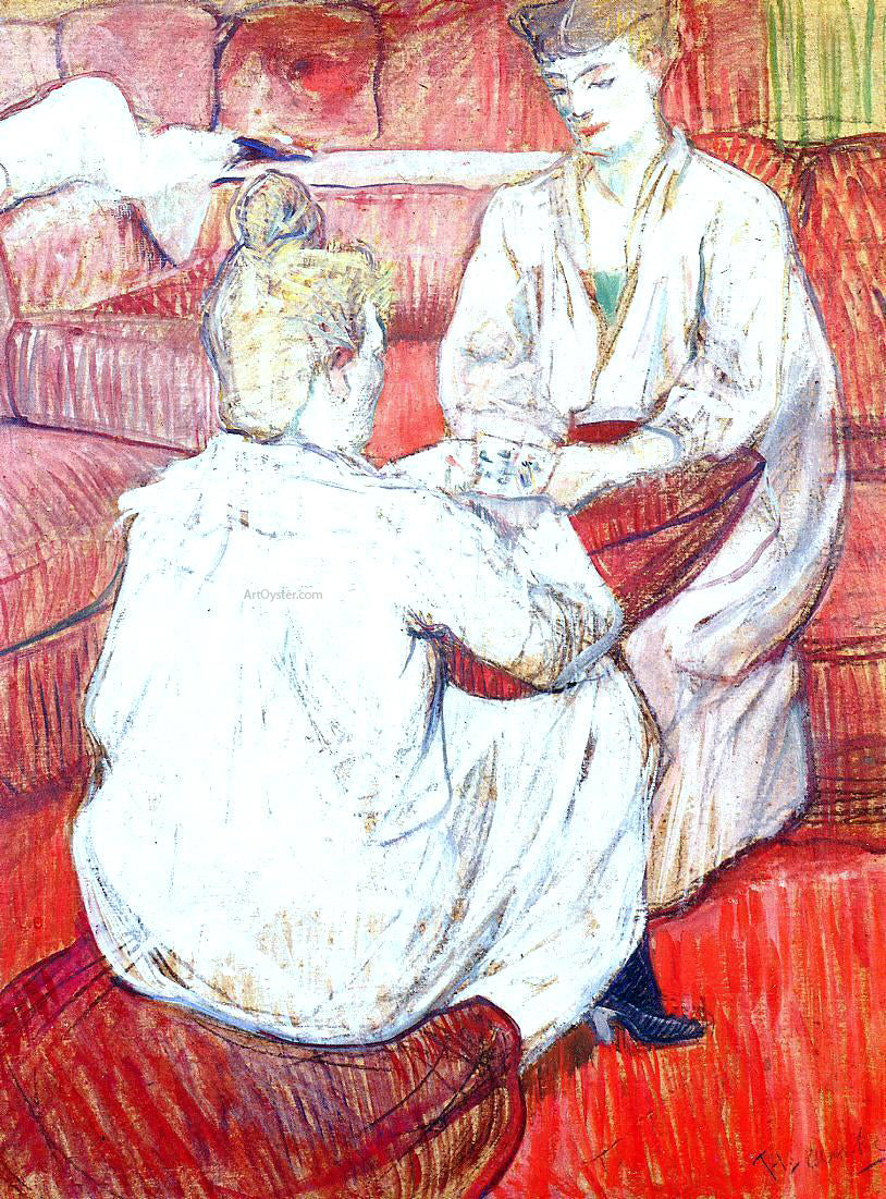 Henri De Toulouse-Lautrec The Card Players - Canvas Print
