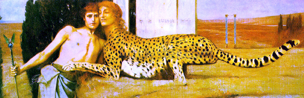 Fernand Khnopff The Caress - Canvas Print