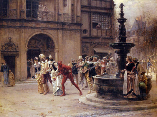 Adrien Moreau The Carnival Procession - Canvas Print