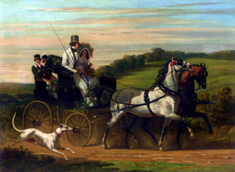 Henri D'Annecy (Comte De) Montpezat The Carriage Ride - Canvas Print