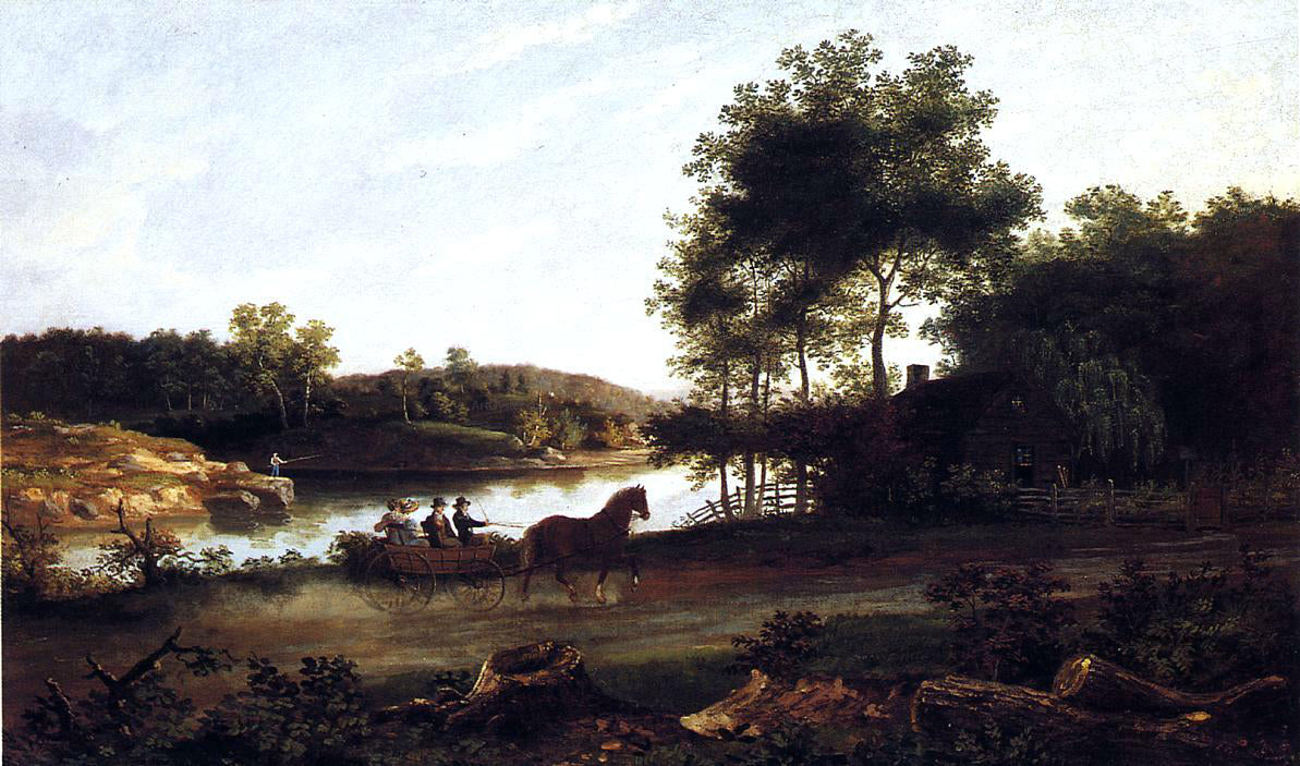 Thomas Birch The Carriage Ride Home - Canvas Print