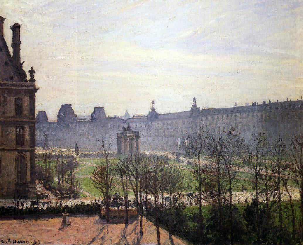 Camille Pissarro The Carrousel: Autumn, Morning - Canvas Print