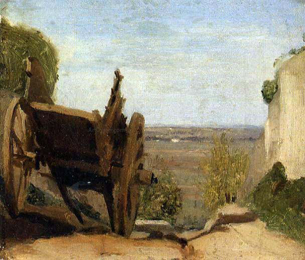 Jean-Baptiste-Camille Corot The Cart - Canvas Print