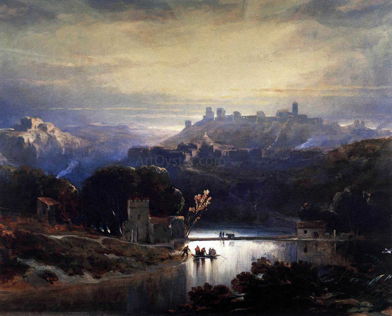 David Roberts The Castle of Alcala de Guadaira - Canvas Print