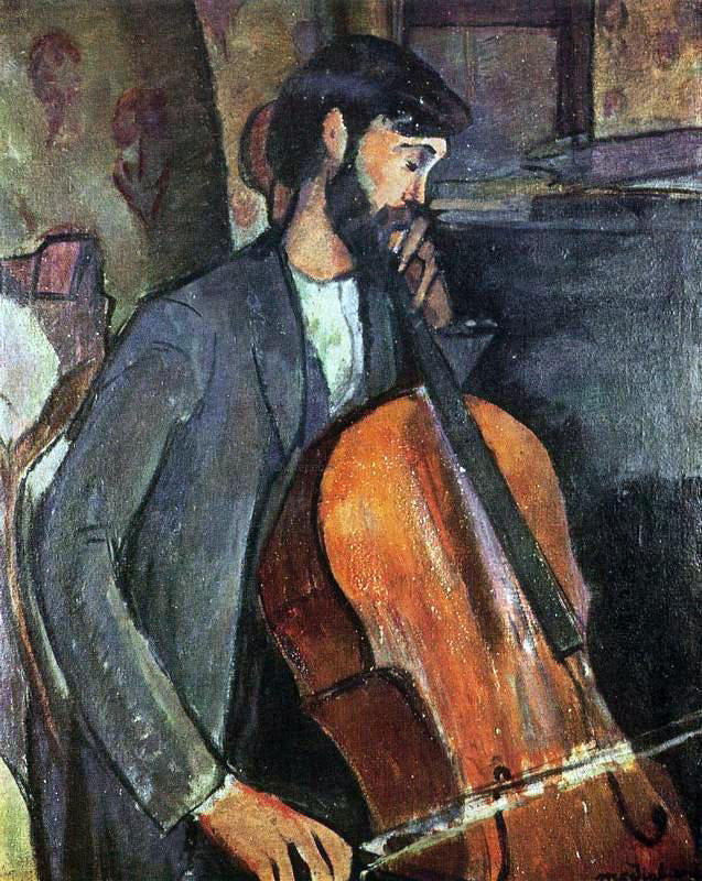 Amedeo Modigliani A Cellist - Canvas Print