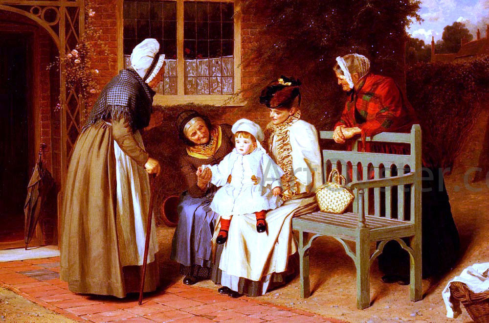 James Hayllar The Center of Attraction - Canvas Print