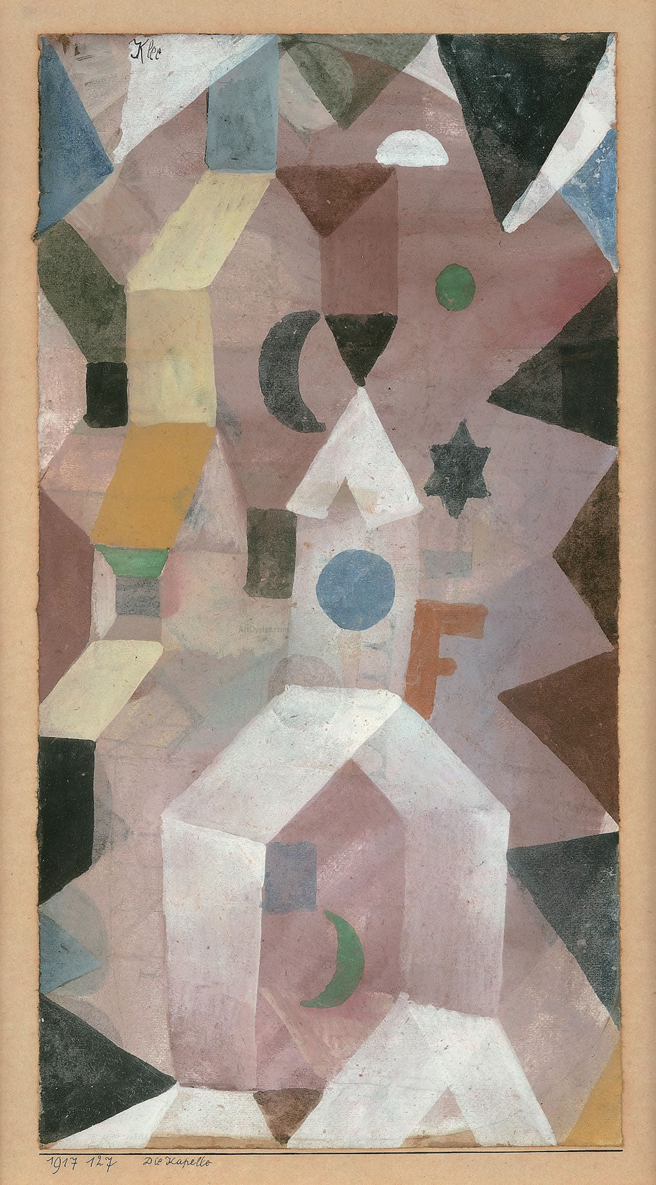 Paul Klee The Chapel - Canvas Print