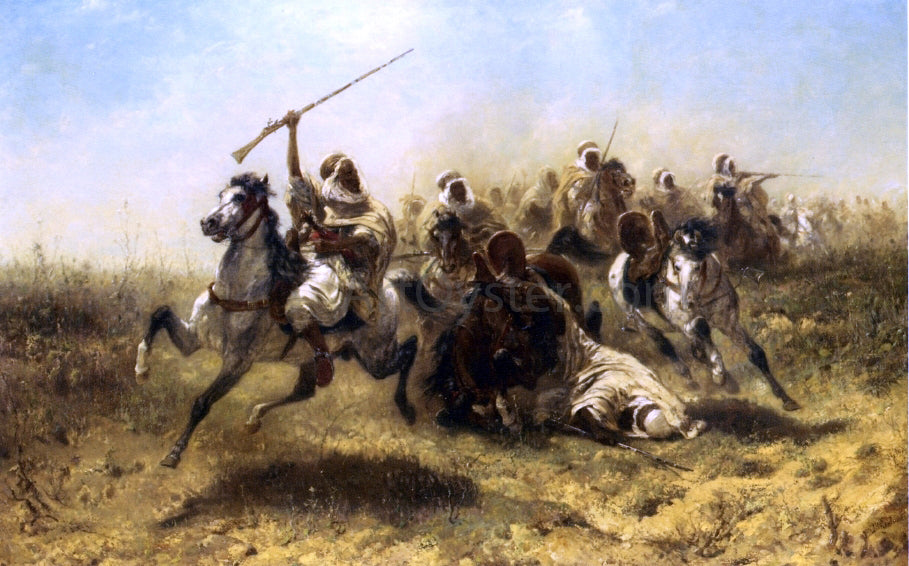 Adolf Schreyer The Charge - Canvas Print