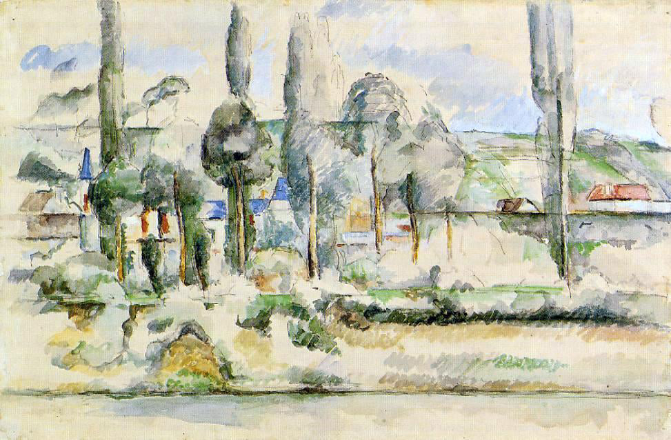 Paul Cezanne The Chateau de Medan - Canvas Print