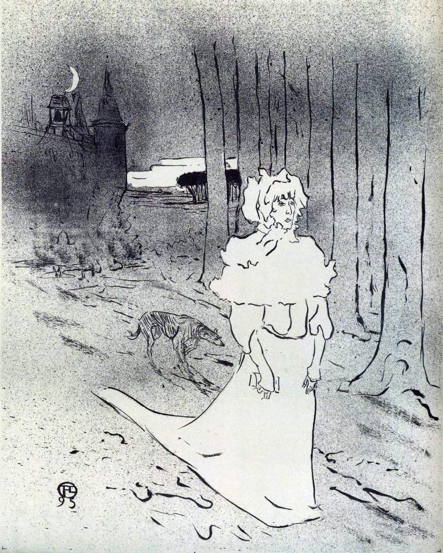 Henri De Toulouse-Lautrec The Chatelaine (also known as The Tocsin) - Canvas Print