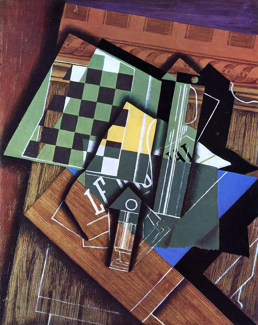 Juan Gris The Checkerboard - Canvas Print