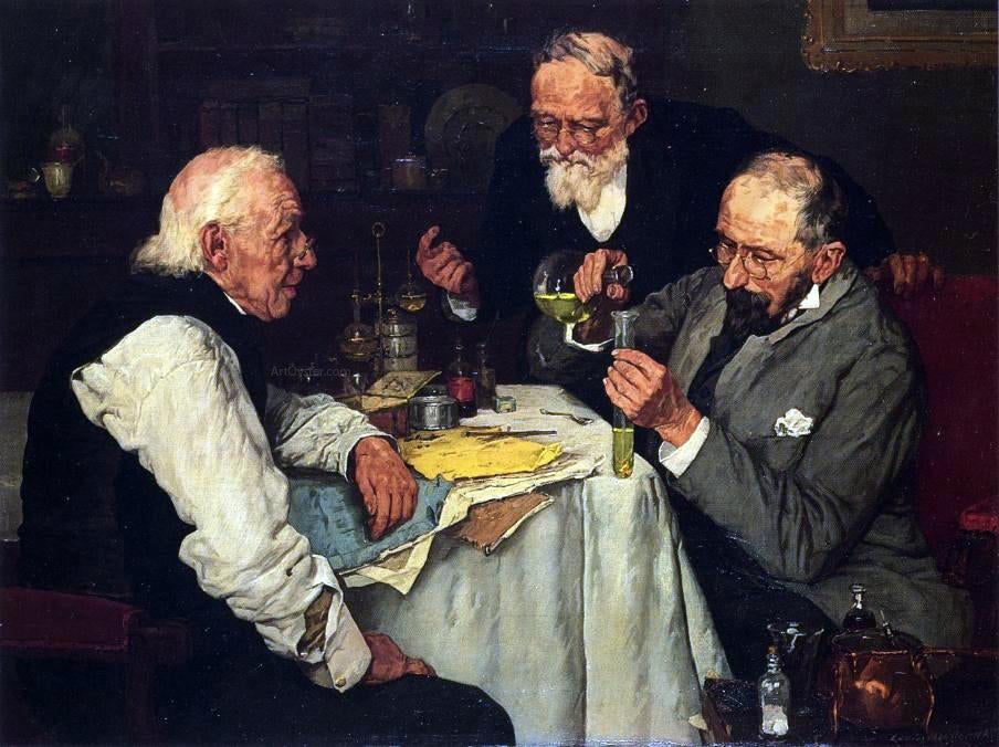 Louis C Moeller The Chemists - Canvas Print