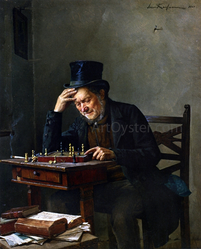 Isidor Kaufmann The Chess Player - Canvas Print