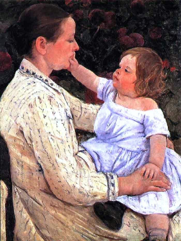 Mary Cassatt The Child's Caress - Canvas Print