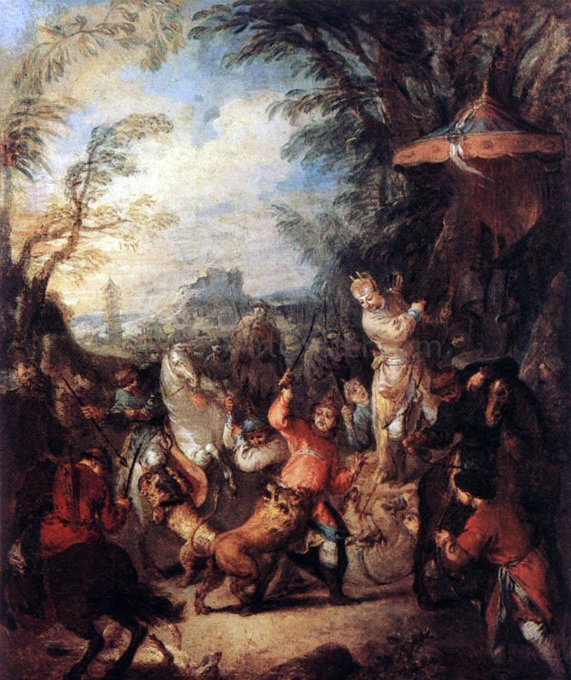 Jean Joseph Pater The Chinese Hunt - Canvas Print