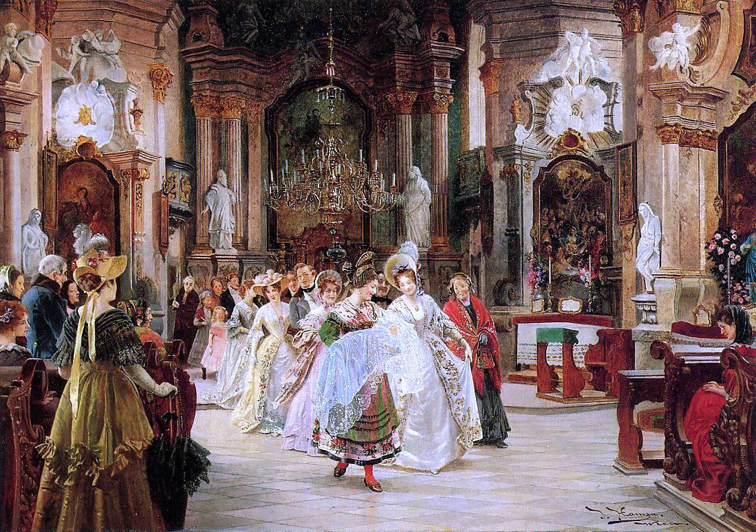 Johann Hamza The Christening - Canvas Print