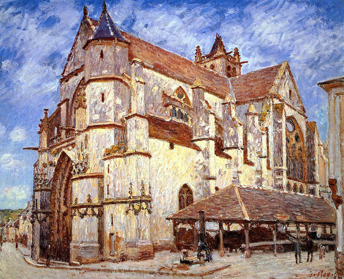 Alfred Sisley The Church at Moret, Afternoon - Canvas Print