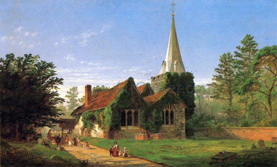 Jasper Francis Cropsey The Church at Stoke Poges - Canvas Print