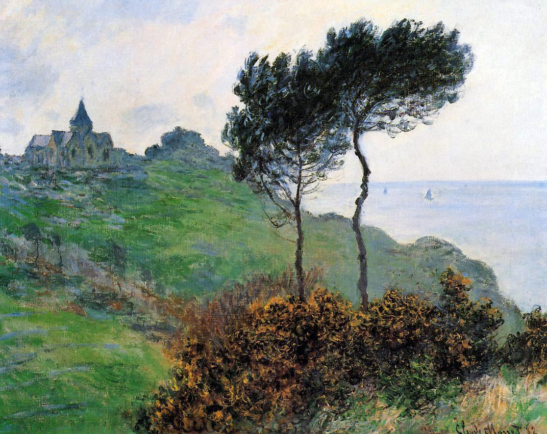 Claude Oscar Monet The Church at Varengaville, Grey Weather - Canvas Print