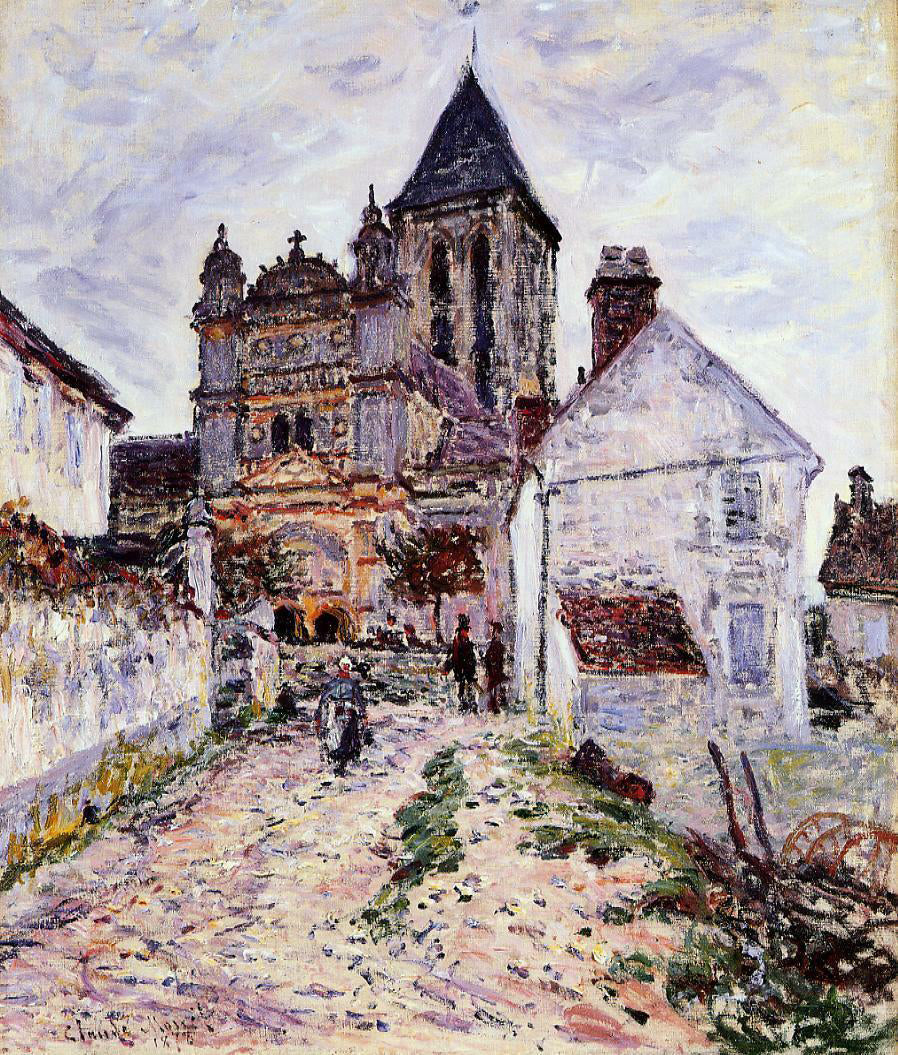 Claude Oscar Monet The Church at Vetheuil - Canvas Print
