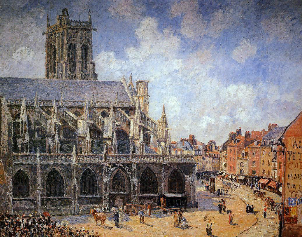 Camille Pissarro The Church of Saint-Jacques, Dieppe: Morning Sun - Canvas Print