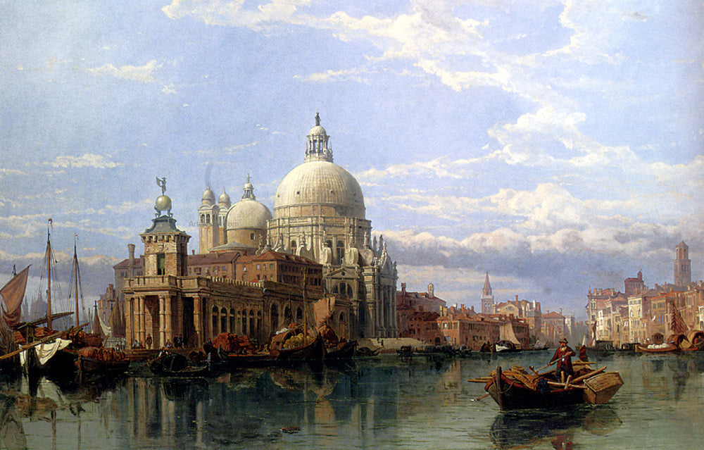 George Clarkson Stanfield Church of Santa Maria Della Salute, Venice - Canvas Print