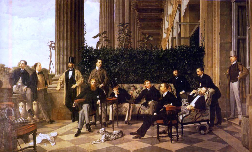 James Tissot The Circle of the Rue Royale - Canvas Print