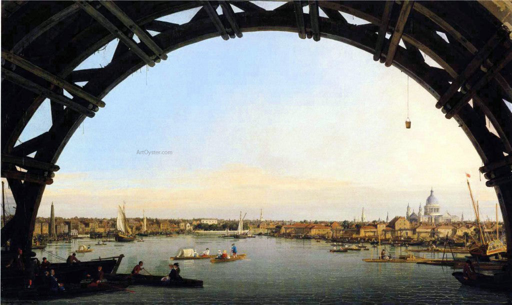 Canaletto The City Seen Through an Arch of Westminster Bridge - Canvas Print