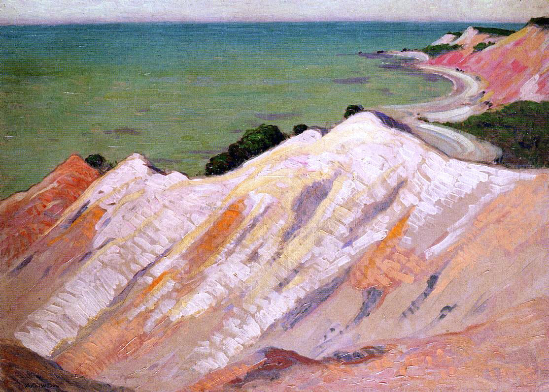 Arthur Wesley Dow The Clay Cliff, Gay Head, Massachusetts - Canvas Print