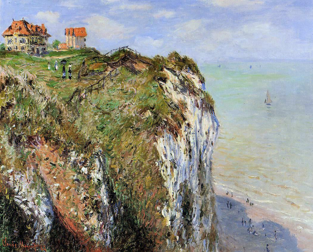 Claude Oscar Monet The Cliff at Dieppe - Canvas Print