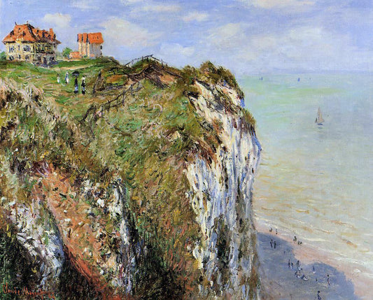 Claude Oscar Monet The Cliff at Dieppe - Canvas Print