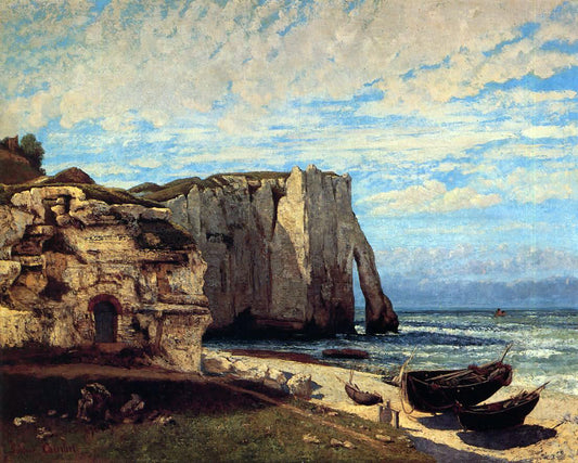 Gustave Courbet The Cliff at Etretat after the Storm - Canvas Print