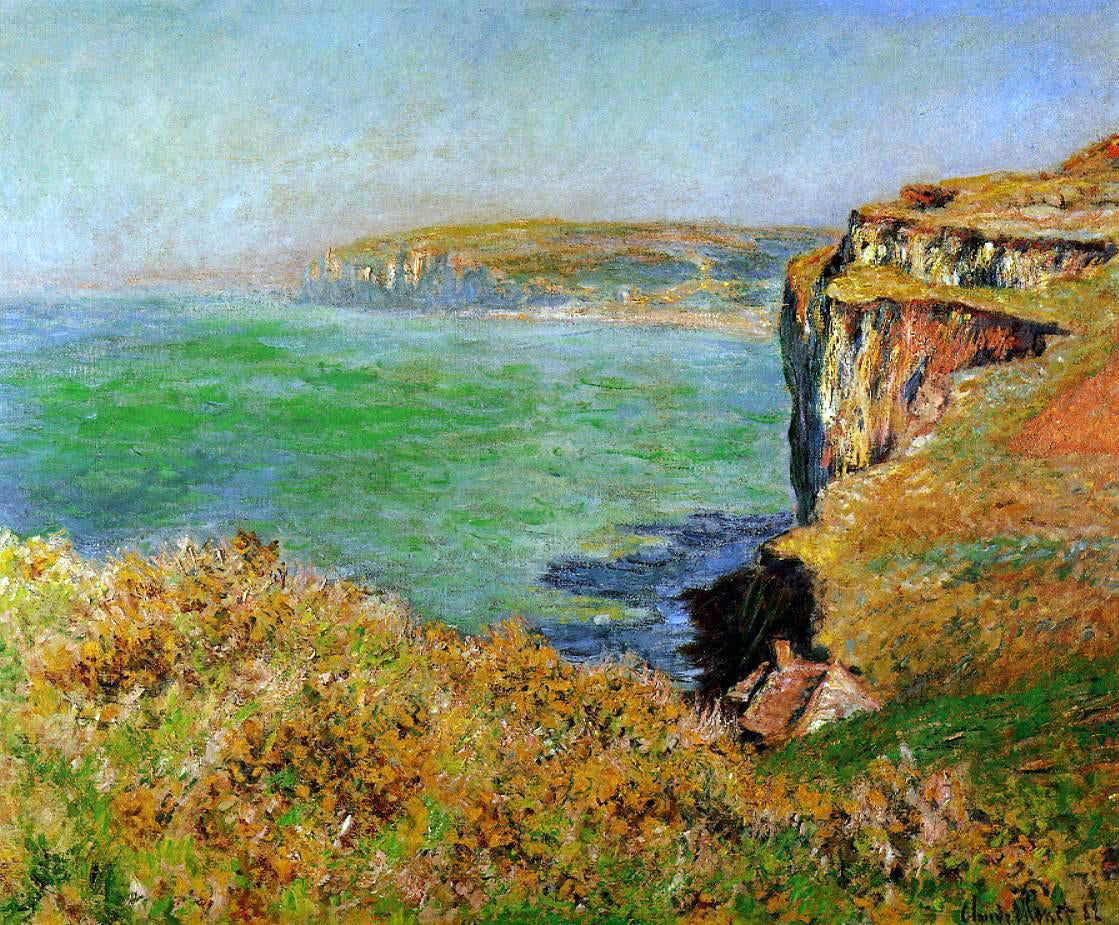 Claude Oscar Monet A Cliff at Varengeville - Canvas Print