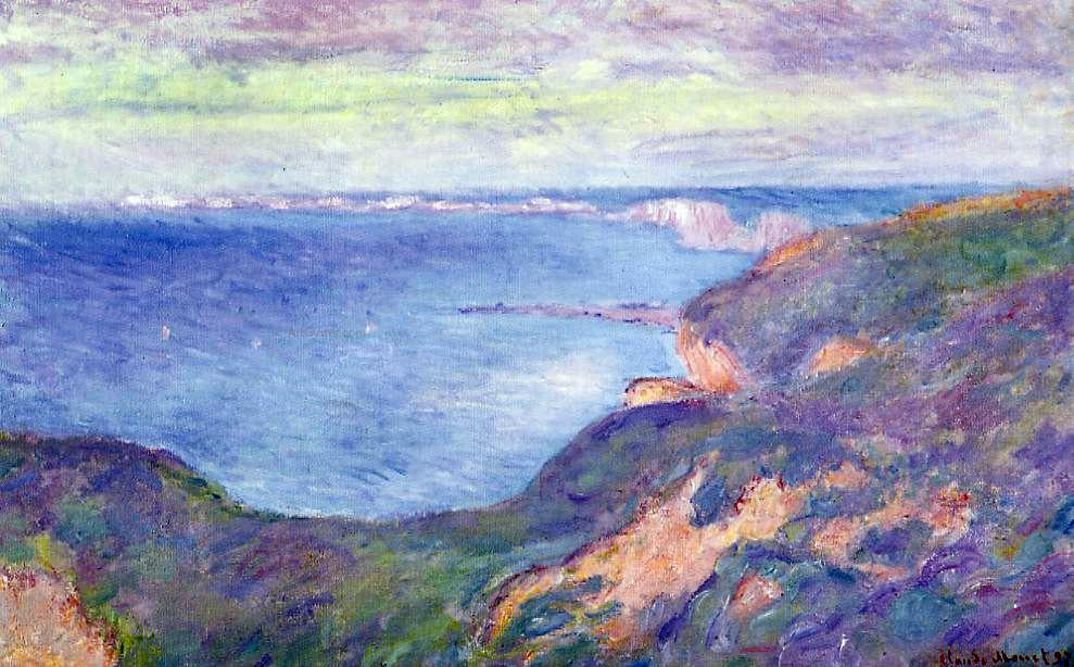 Claude Oscar Monet The Cliff near Dieppe - Canvas Print