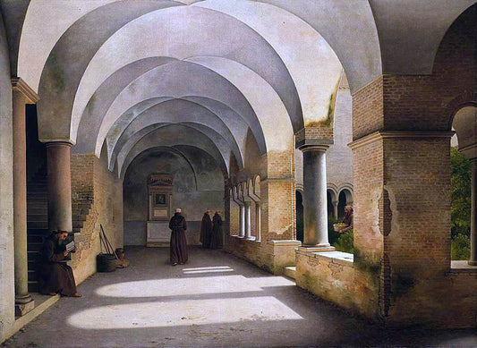 Christoffer Wilhelm Eckersberg The Cloisters, San Lorenzo Fuori le Mura - Canvas Print