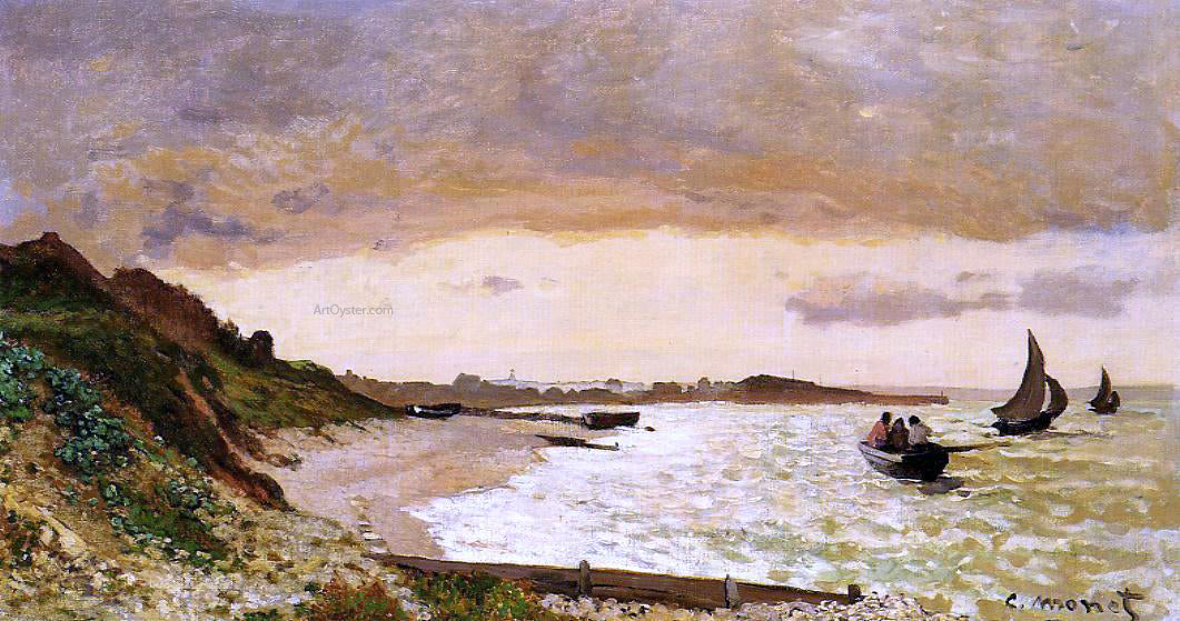 Claude Oscar Monet The Coast at Sainte-Adresse - Canvas Print