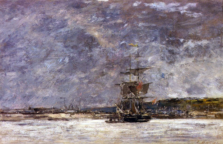 Eugene-Louis Boudin The Coast of Brest on the Bay (also known as Estuary near Camaret) - Canvas Print
