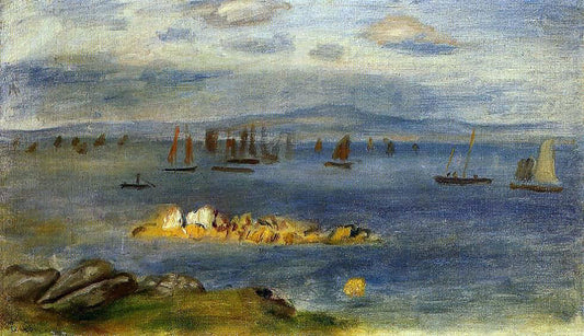 Pierre Auguste Renoir The Coast of Brittany, Fishing Boats - Canvas Print