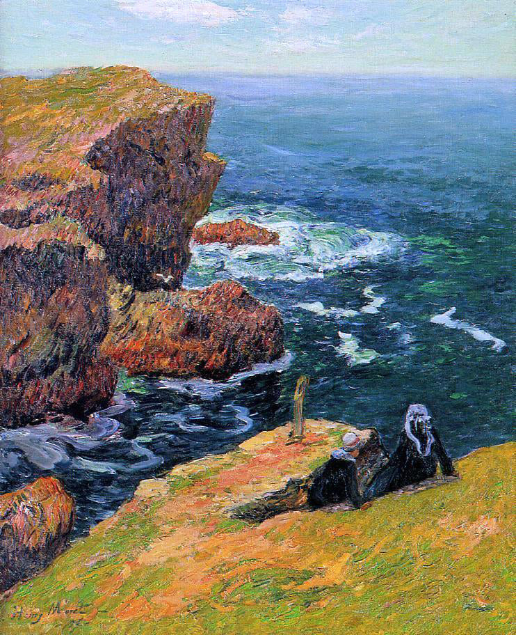 Henri Moret The Coast of Moelan - Canvas Print