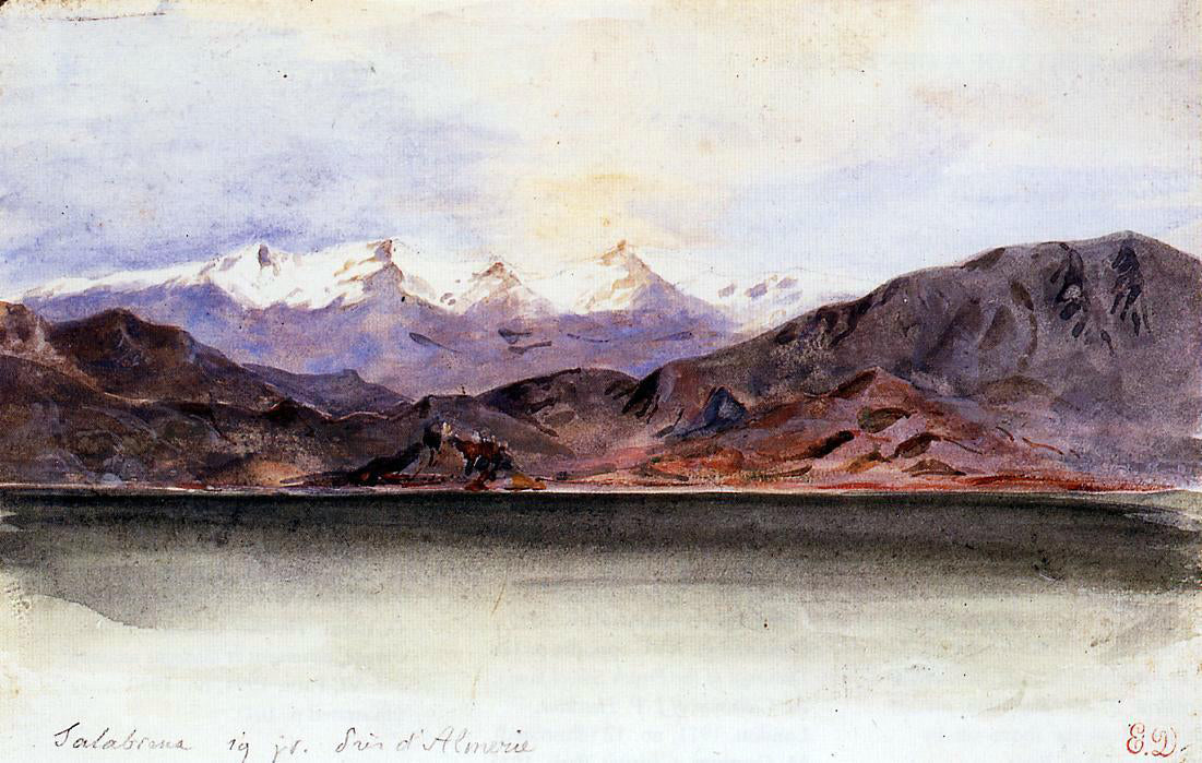 Eugene Delacroix The Coast of Spain at Salabrena - Canvas Print