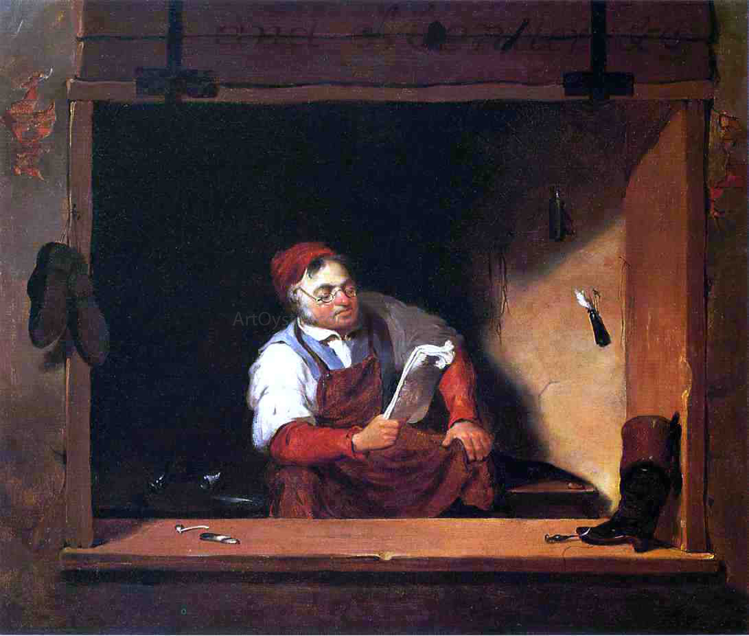 Francis William Edmonds A Cobbler - Canvas Print