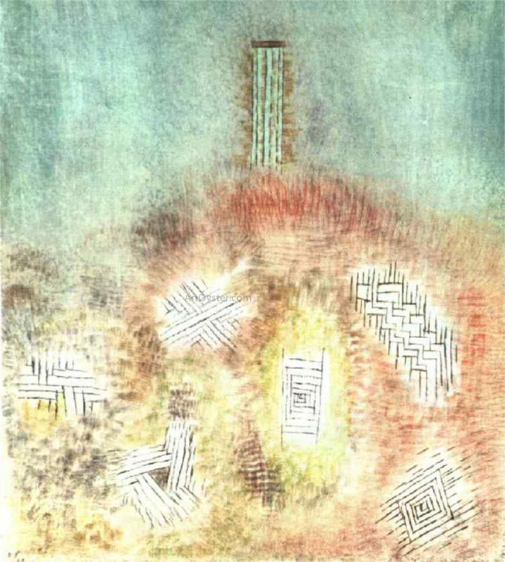Paul Klee The Column - Canvas Print