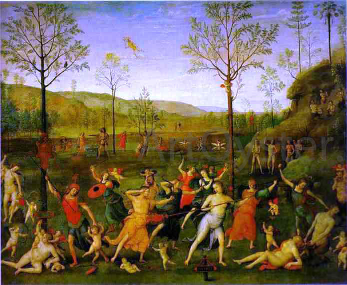 Pietro Perugino The Combat of Love and Chastity - Canvas Print