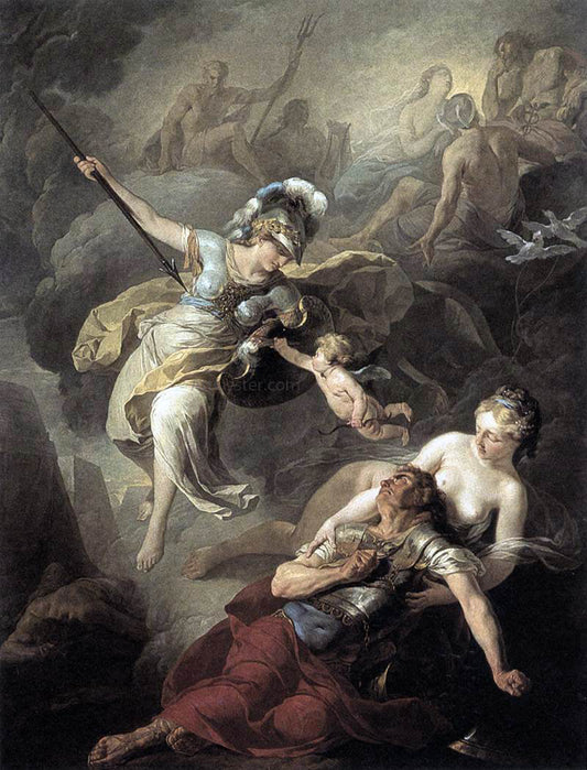 Joseph Benoit Suvee The Combat of Mars and Minerva - Canvas Print