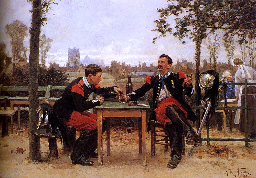 Alphonse De Neuville The Commander's Feast - Canvas Print