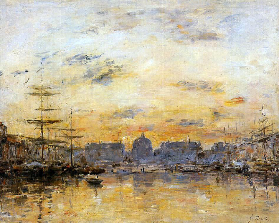 Eugene-Louis Boudin The Commerce Basin, Le Havre - Canvas Print